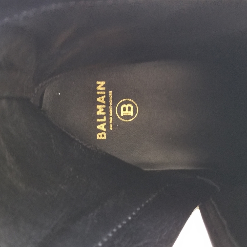 Balmain Ranger Army Leather Combat Boots Black Size 38.5 - Picture 5 of 11